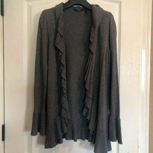 Daisy Fuentes ruffle detail cardigan